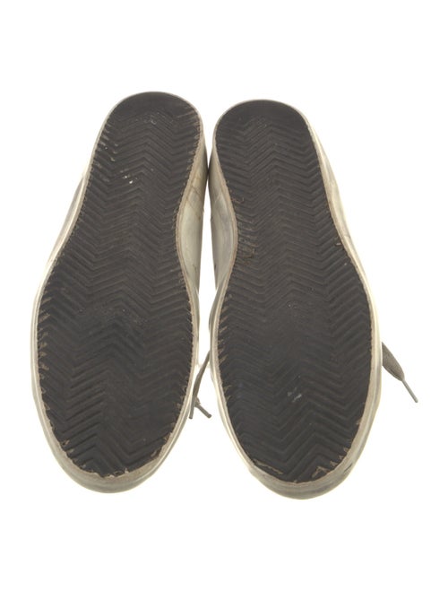 Golden Goose Leather Colorblock Pattern Sneakers