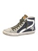 Golden Goose Suede Colorblock Pattern Sneakers
