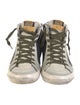 Golden Goose Suede Colorblock Pattern Sneakers