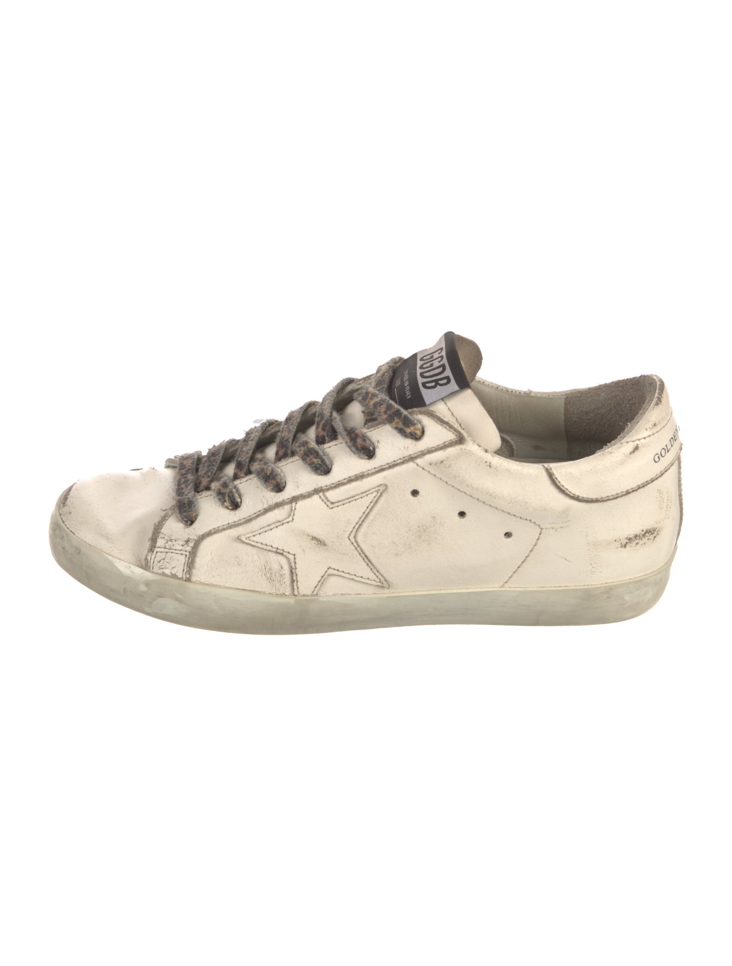 Golden Goose Leather Printed Sneakers