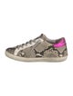 Golden Goose Leather Animal Print Sneakers