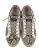 Golden Goose Leather Animal Print Sneakers