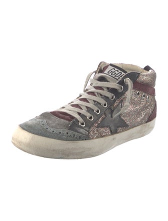 Golden Goose Glitter Colorblock Pattern Sneakers