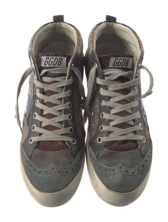 Golden Goose Glitter Colorblock Pattern Sneakers