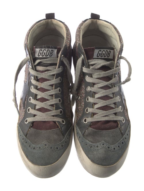 Golden Goose Glitter Colorblock Pattern Sneakers