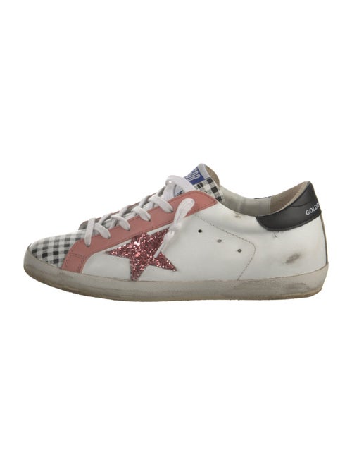 Golden Goose Leather Graphic Print Sneakers