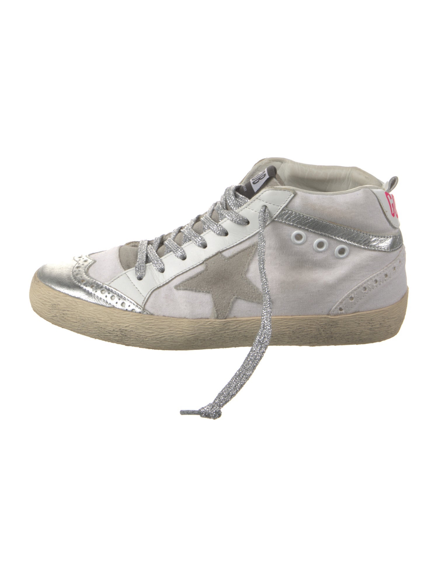 Golden Goose Leather Printed Sneakers