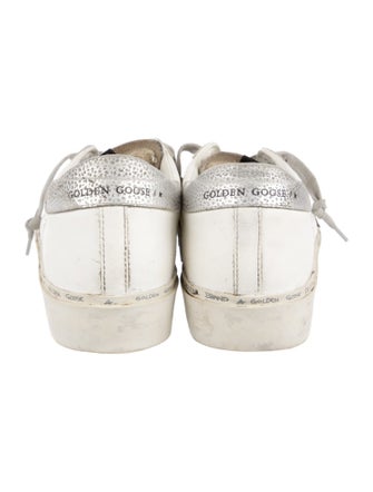 Golden Goose Leather Glitter Accents Sneakers