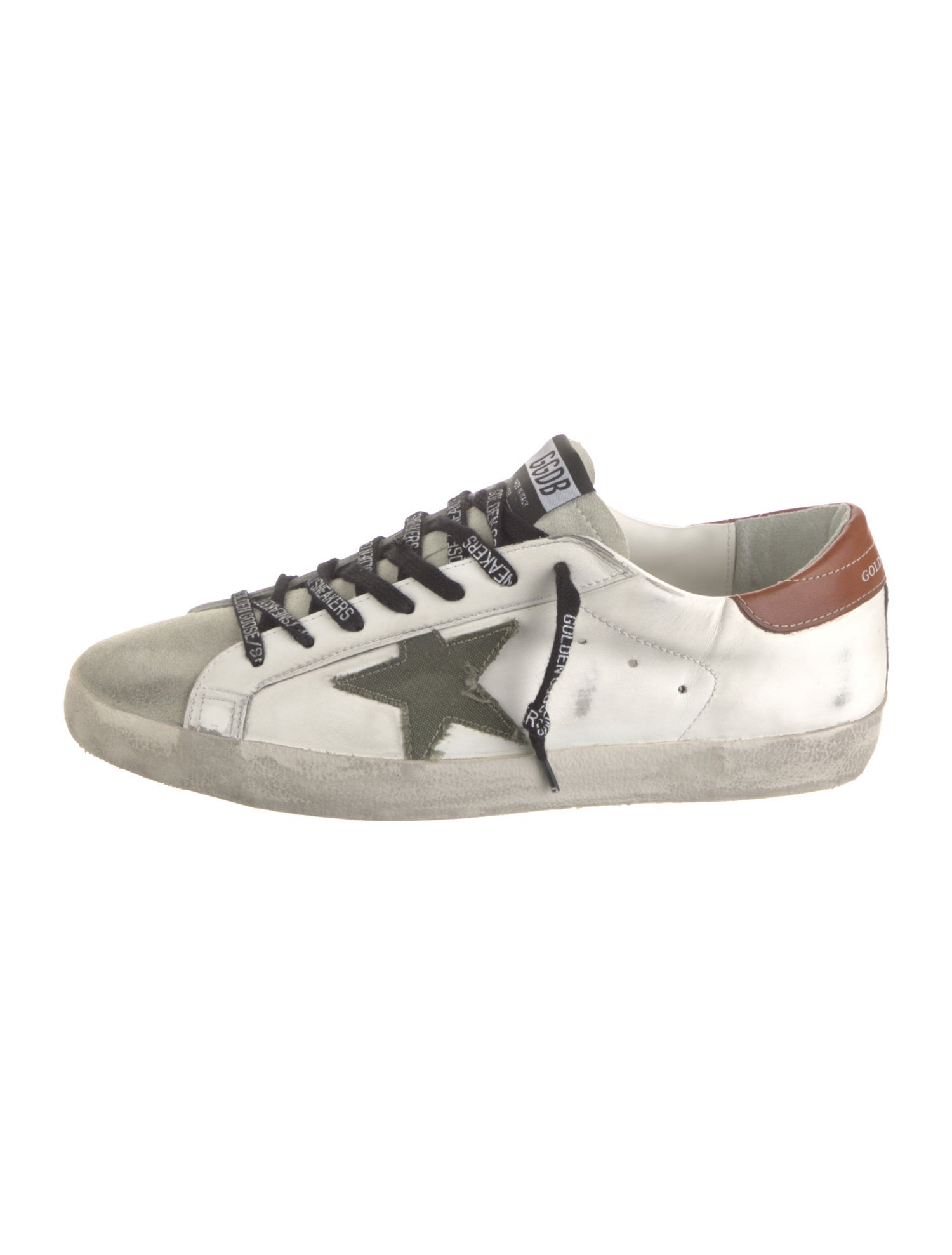 Golden Goose Leather Printed Sneakers