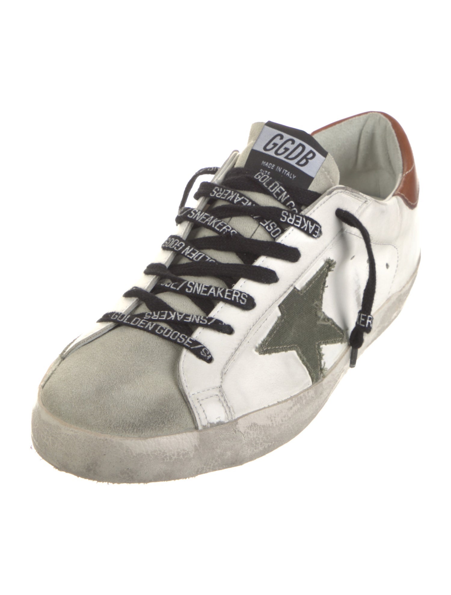 Golden Goose Leather Printed Sneakers