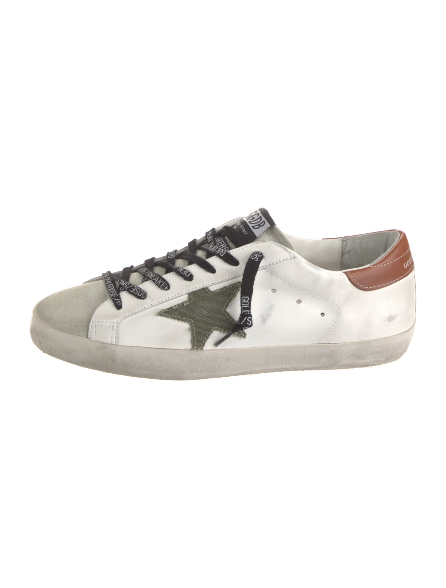 Golden Goose Leather Printed Sneakers