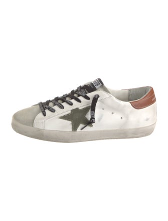 Golden Goose Leather Printed Sneakers