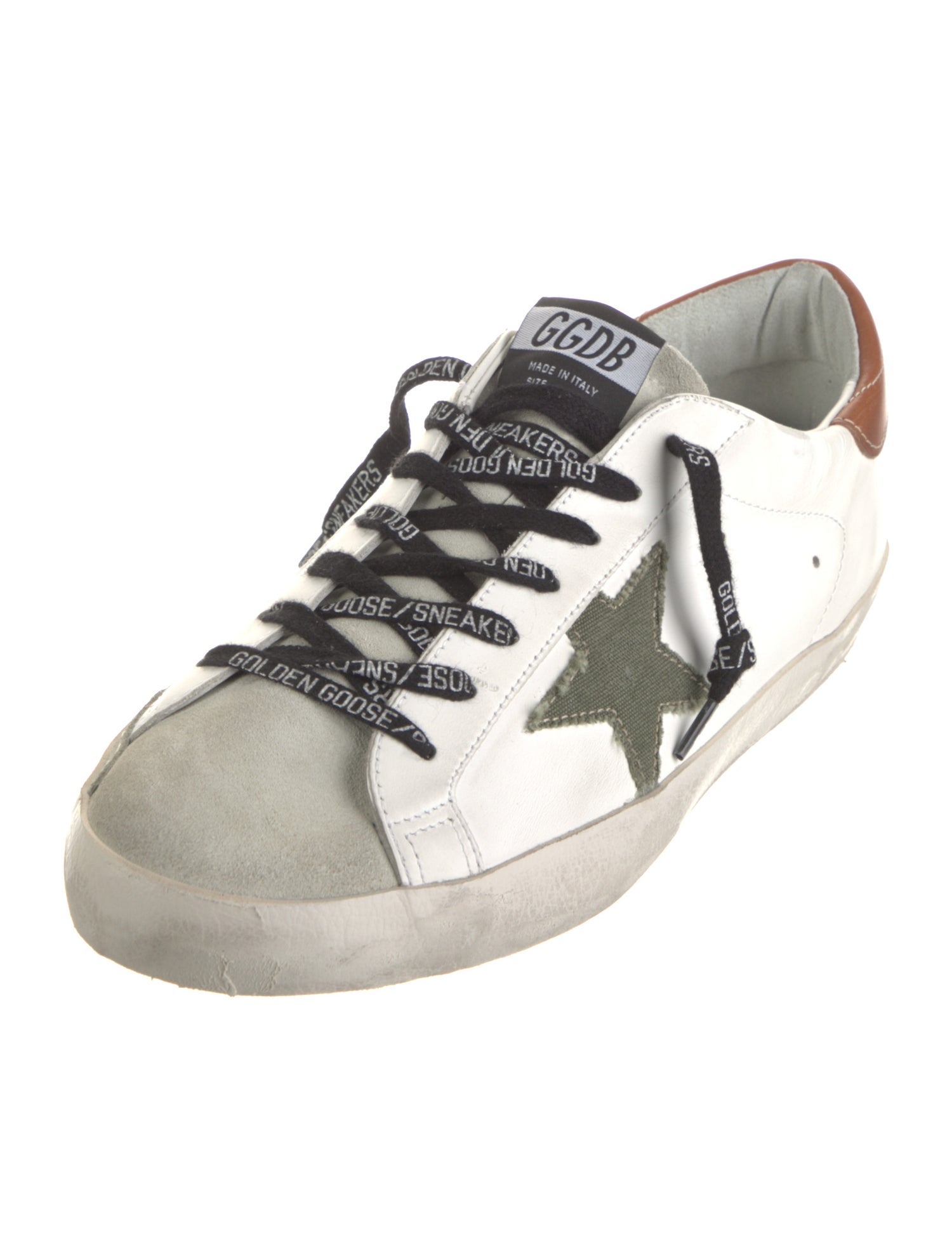 Golden Goose Leather Printed Sneakers