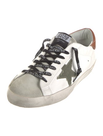 Golden Goose Leather Printed Sneakers