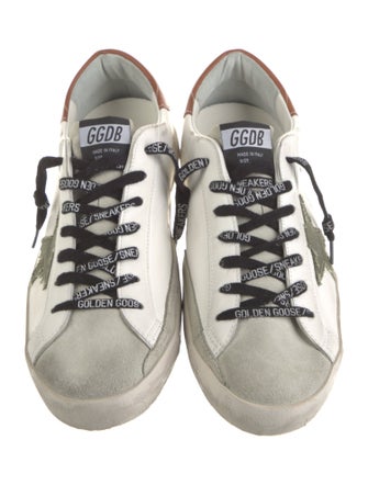 Golden Goose Leather Printed Sneakers