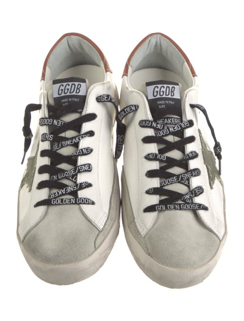 Golden Goose Leather Printed Sneakers