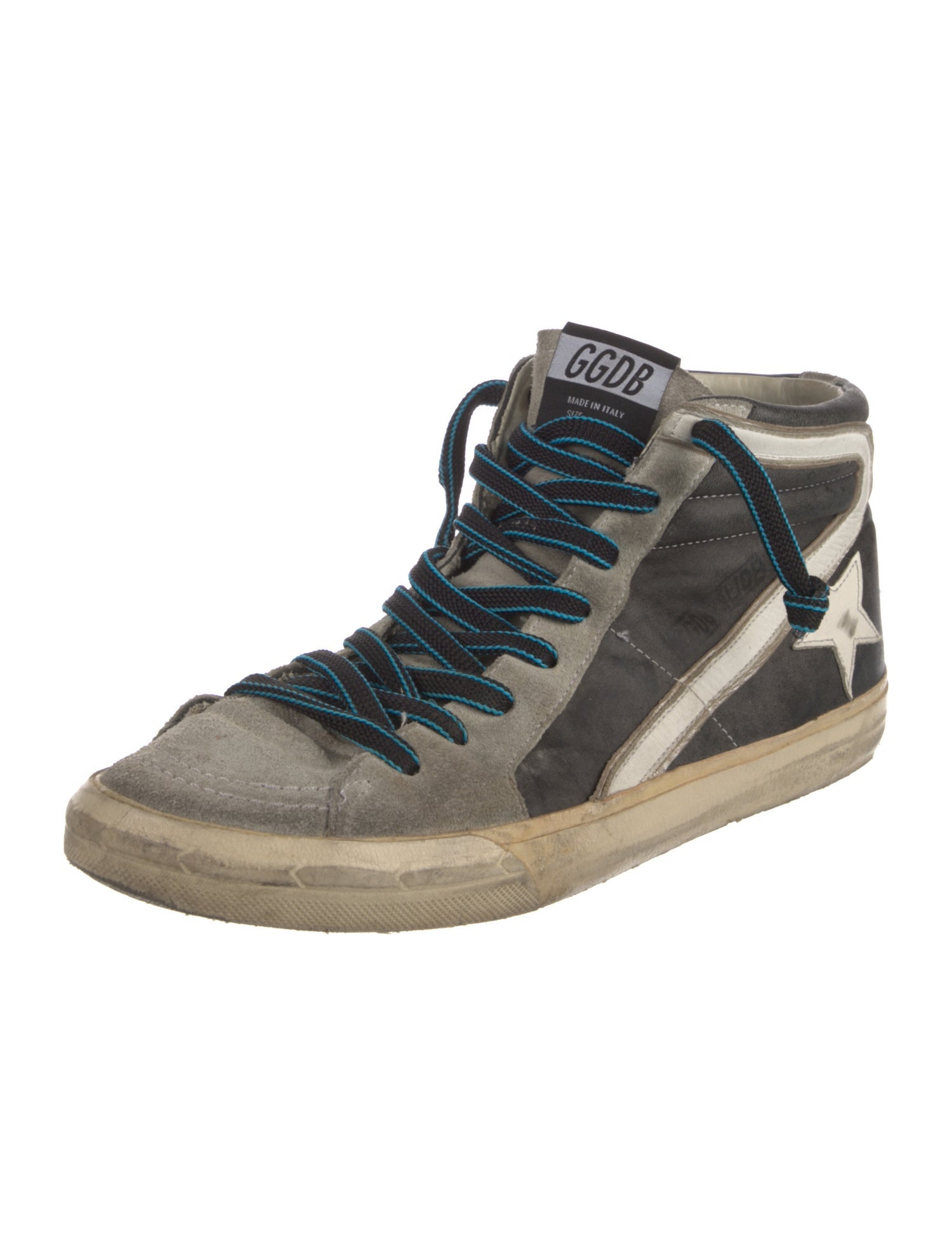 Golden Goose Suede Colorblock Pattern Sneakers