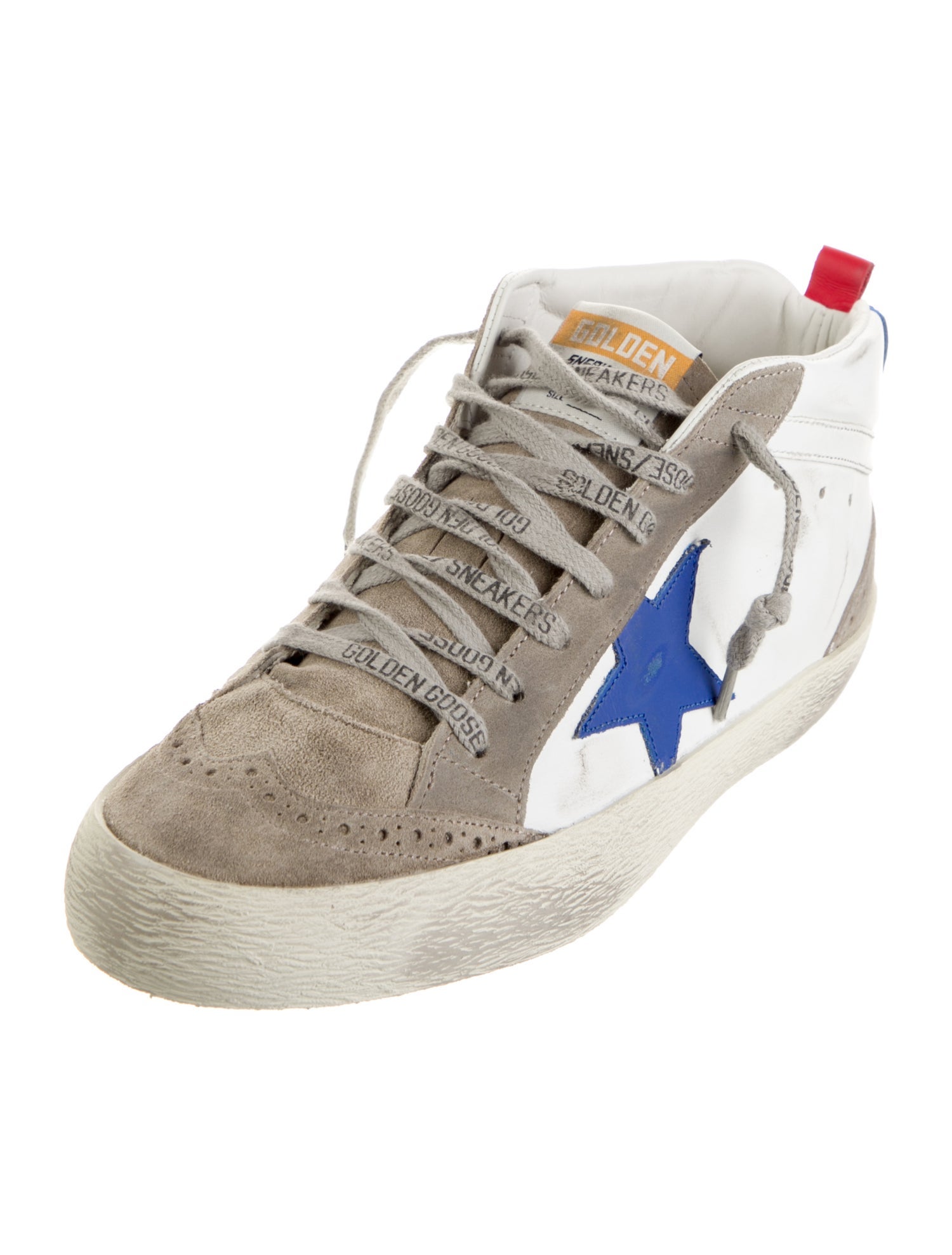 Golden Goose Leather Colorblock Pattern Sneakers w/ Tags