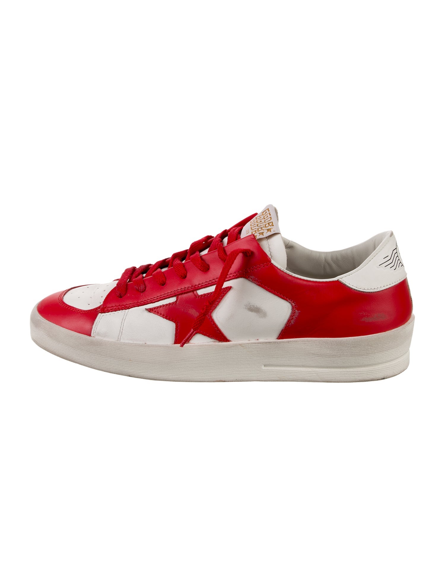 Golden Goose Leather Printed Sneakers