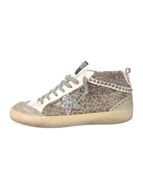 Golden Goose Suede Animal Print Sneakers