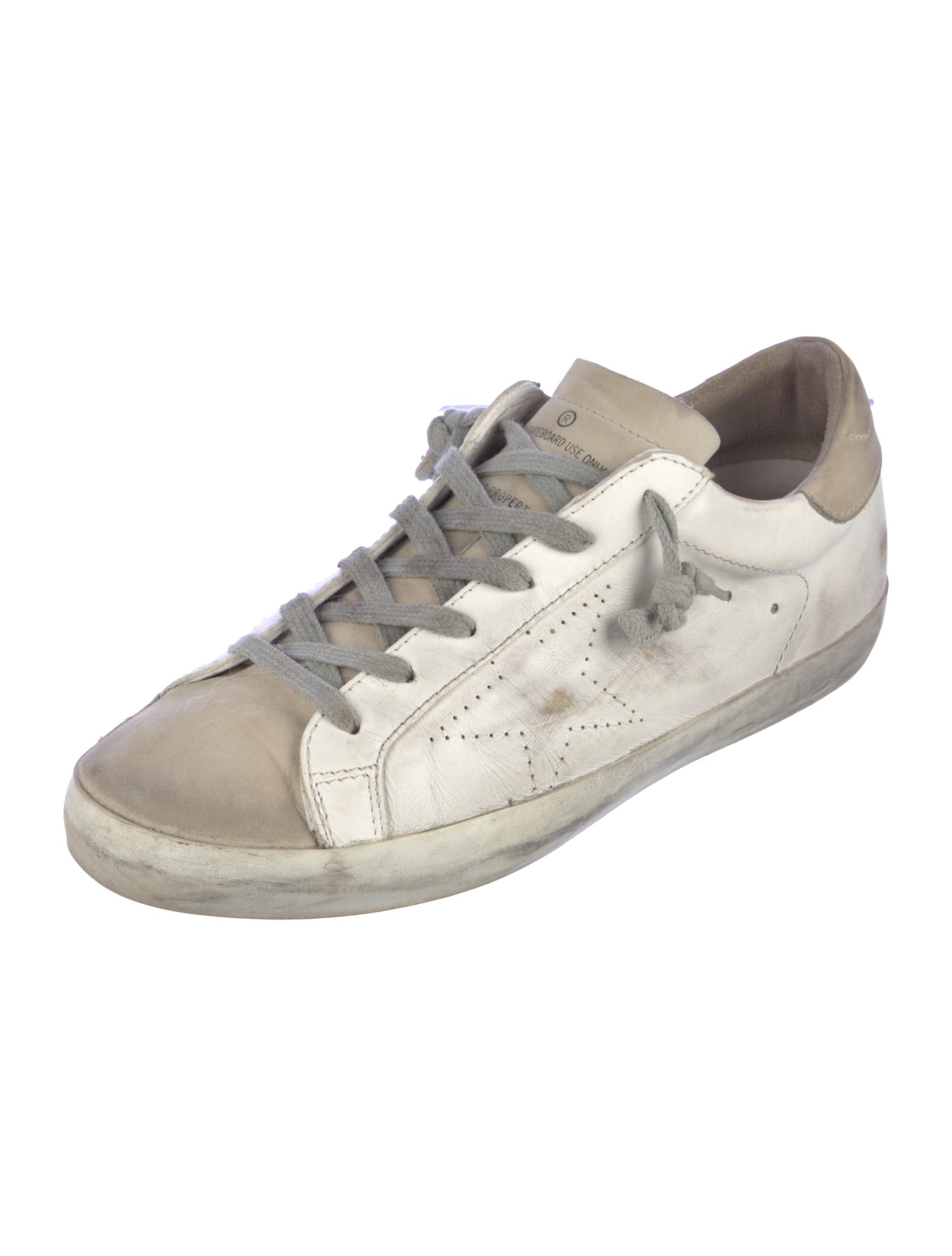 Golden Goose Leather Colorblock Pattern Sneakers