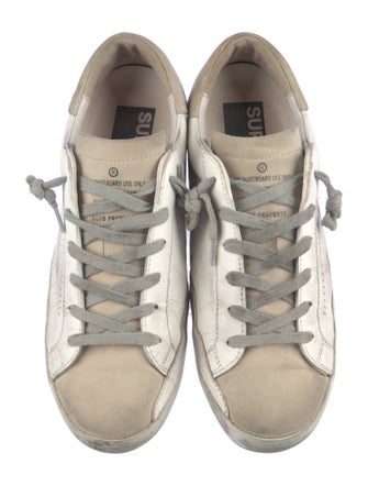 Golden Goose Leather Colorblock Pattern Sneakers