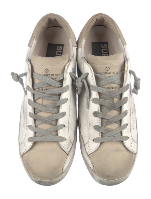 Golden Goose Leather Colorblock Pattern Sneakers