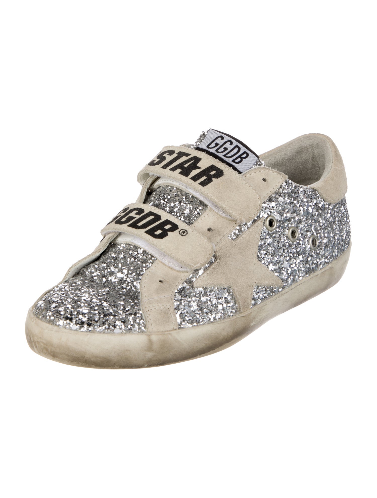 Golden Goose Glitter Colorblock Pattern Sneakers