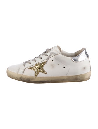 Golden Goose Leather Colorblock Pattern Sneakers