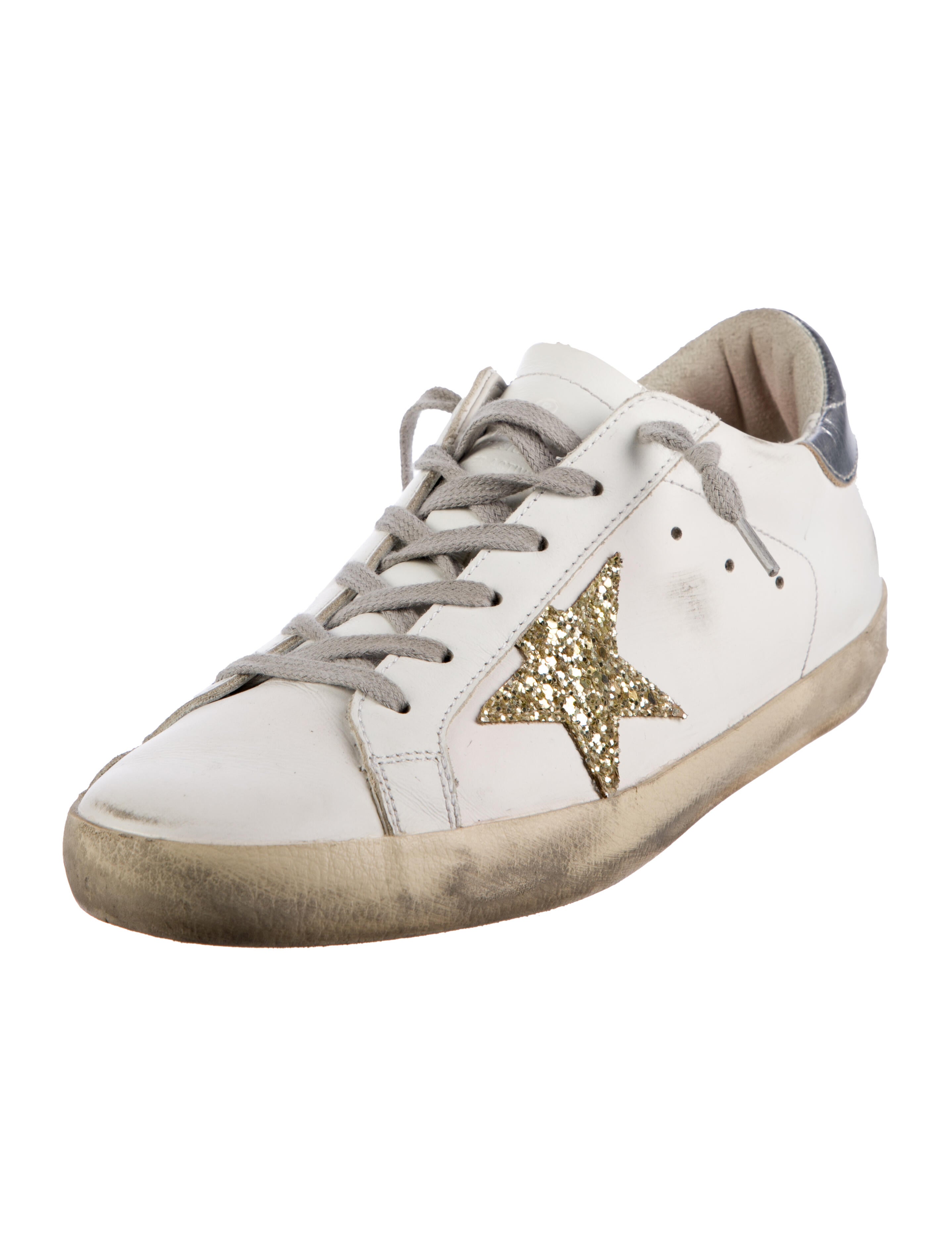 Golden Goose Leather Colorblock Pattern Sneakers