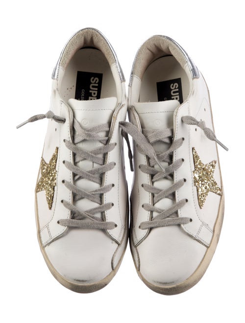 Golden Goose Leather Colorblock Pattern Sneakers