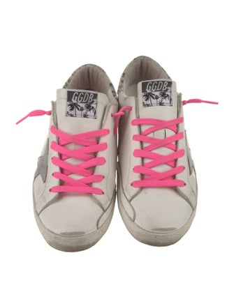 Golden Goose Leather Distressed Accents Sneakers