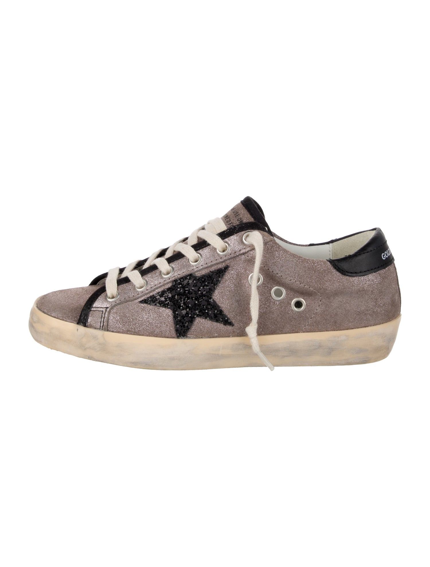 Golden Goose Glitter Printed Sneakers