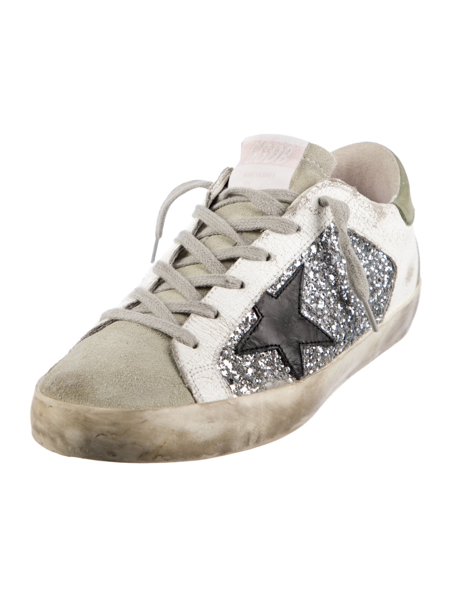 Golden Goose Glitter Colorblock Pattern Sneakers