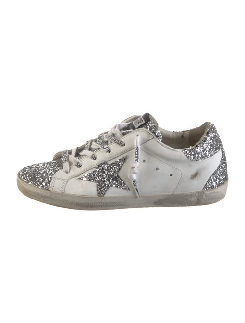 Golden Goose Leather Printed Sneakers