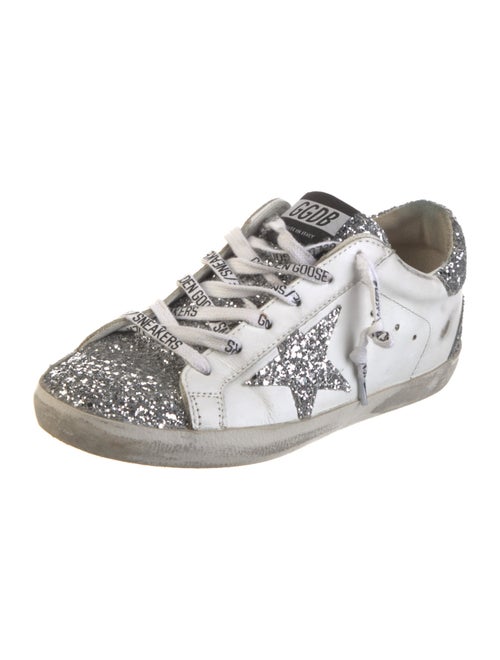 Golden Goose Leather Printed Sneakers