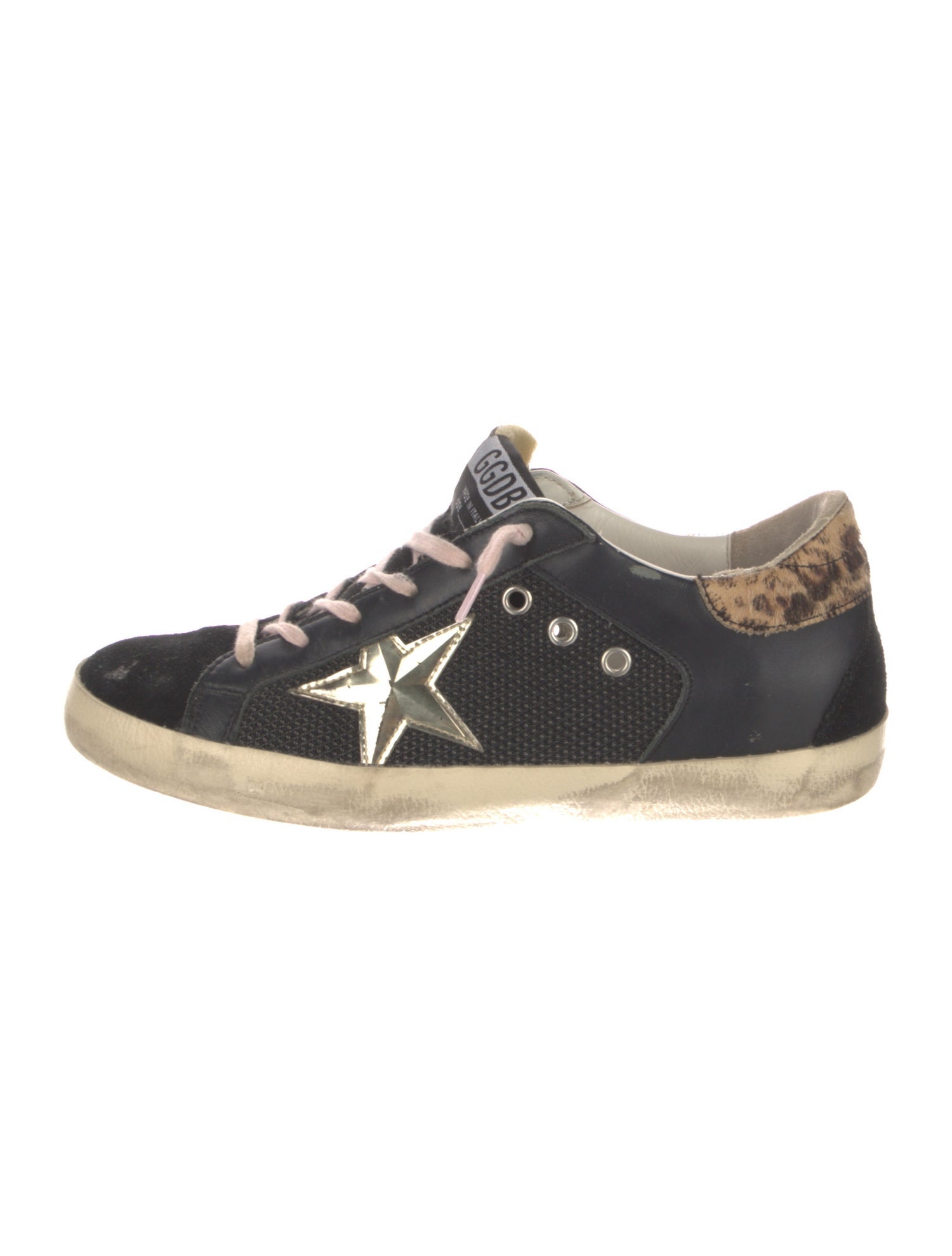 Golden Goose Leather Distressed Accents Sneakers