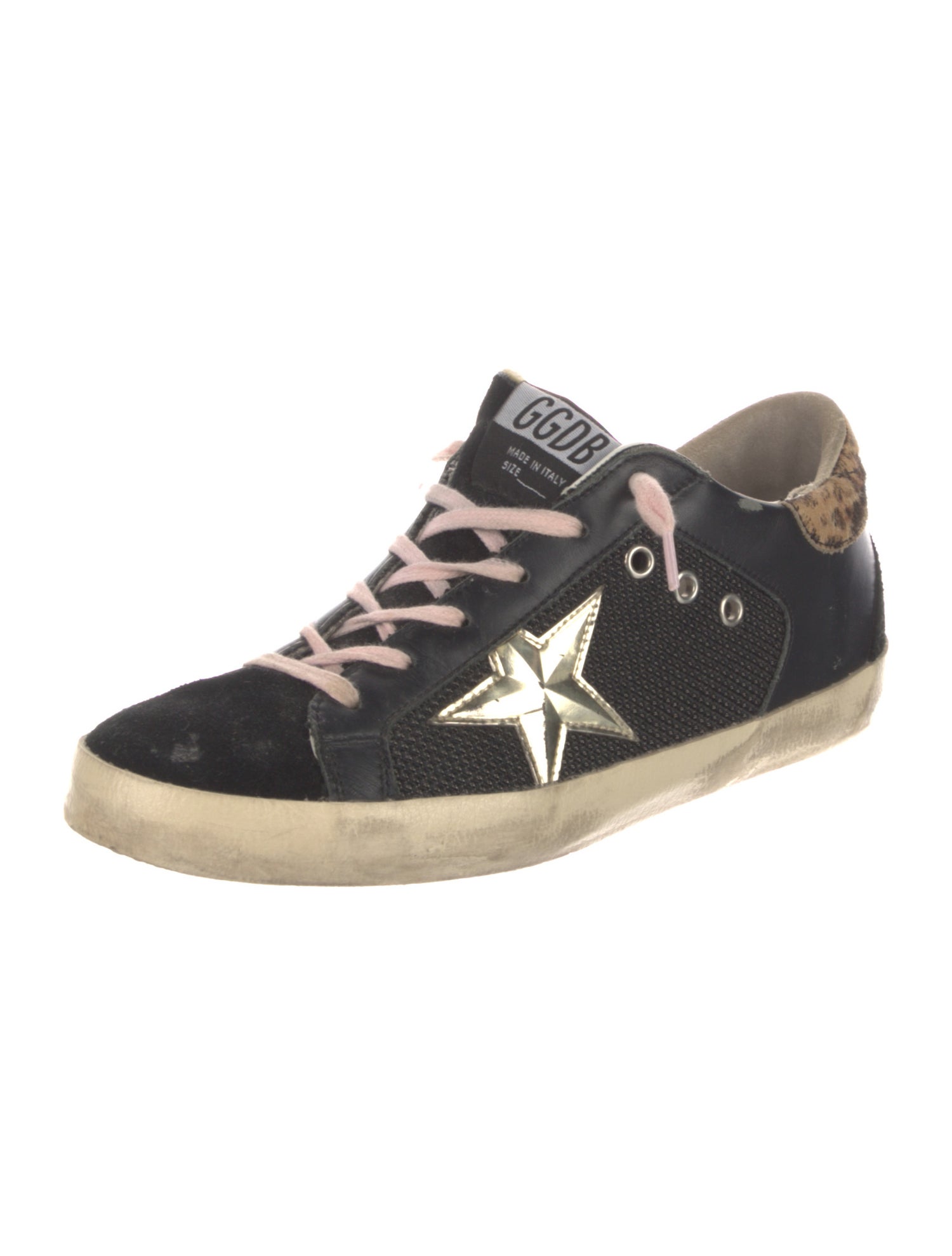 Golden Goose Leather Distressed Accents Sneakers
