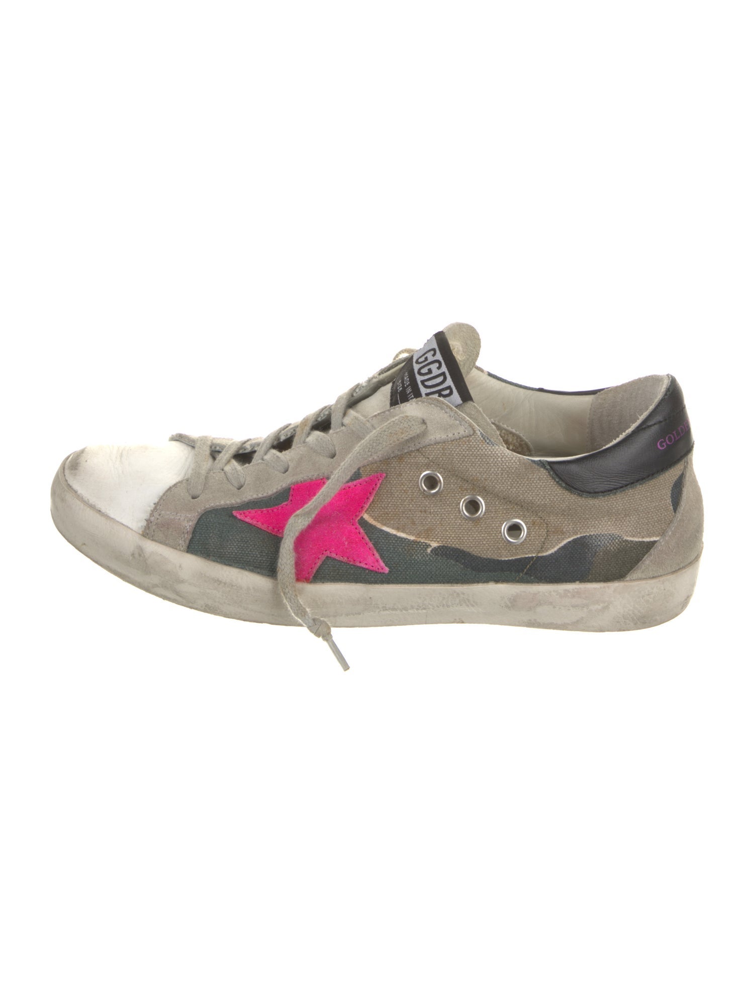Golden Goose Canvas Printed Sneakers