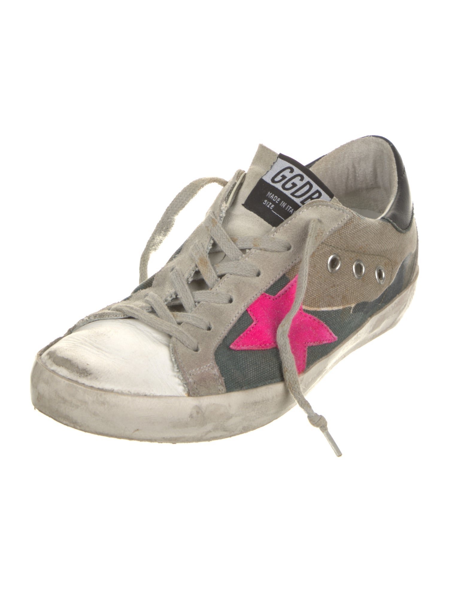 Golden Goose Canvas Printed Sneakers