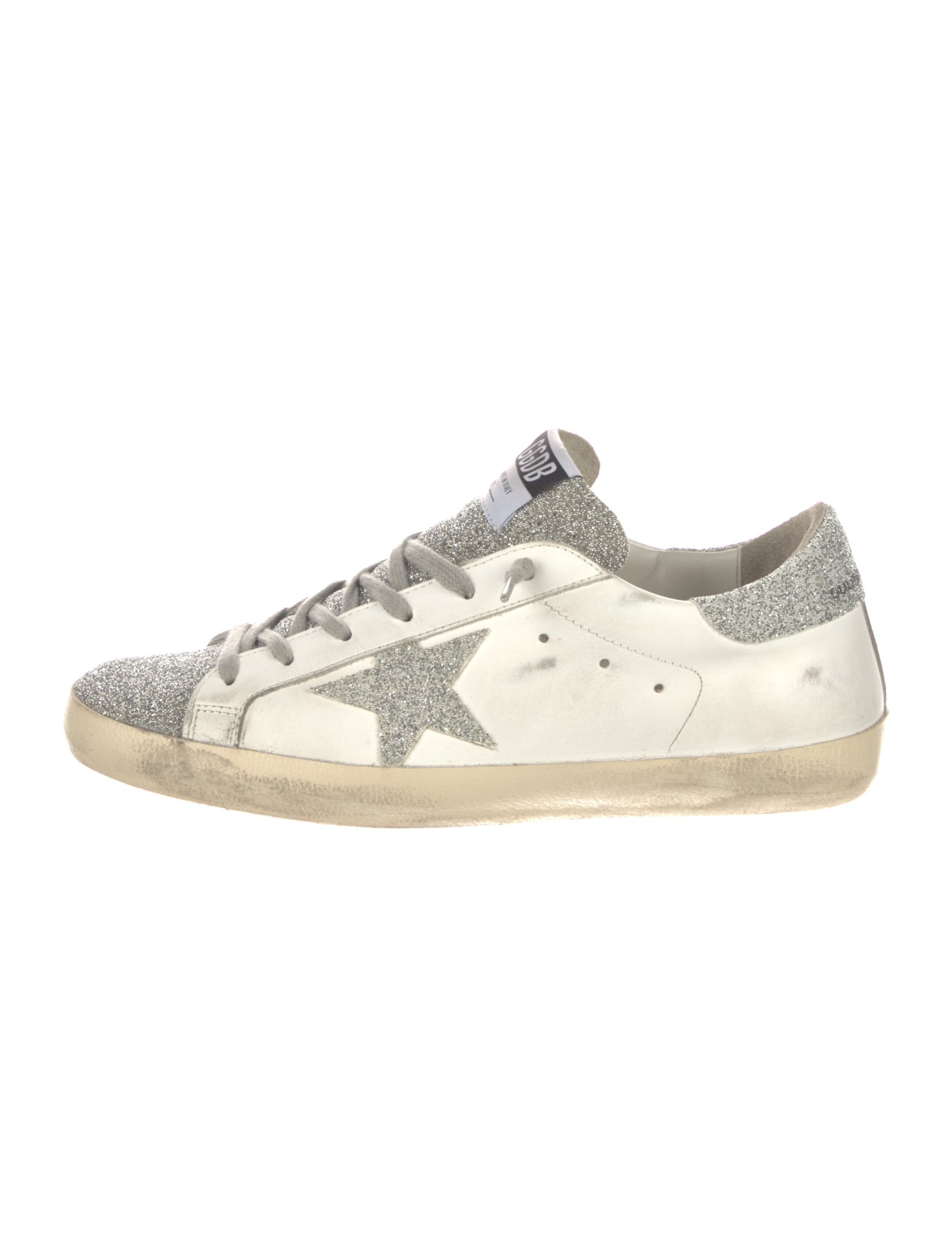 Golden Goose Leather Colorblock Pattern Sneakers