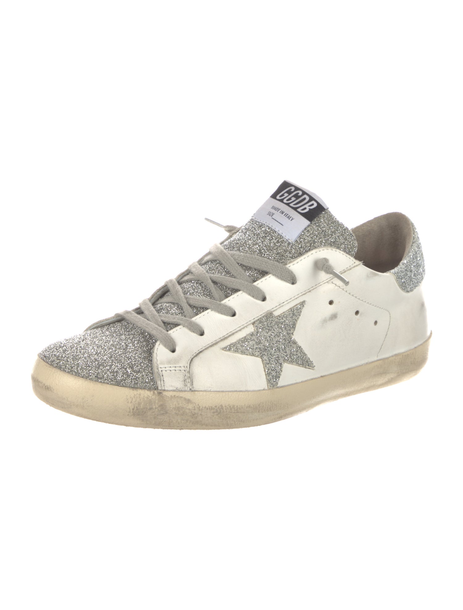 Golden Goose Leather Colorblock Pattern Sneakers