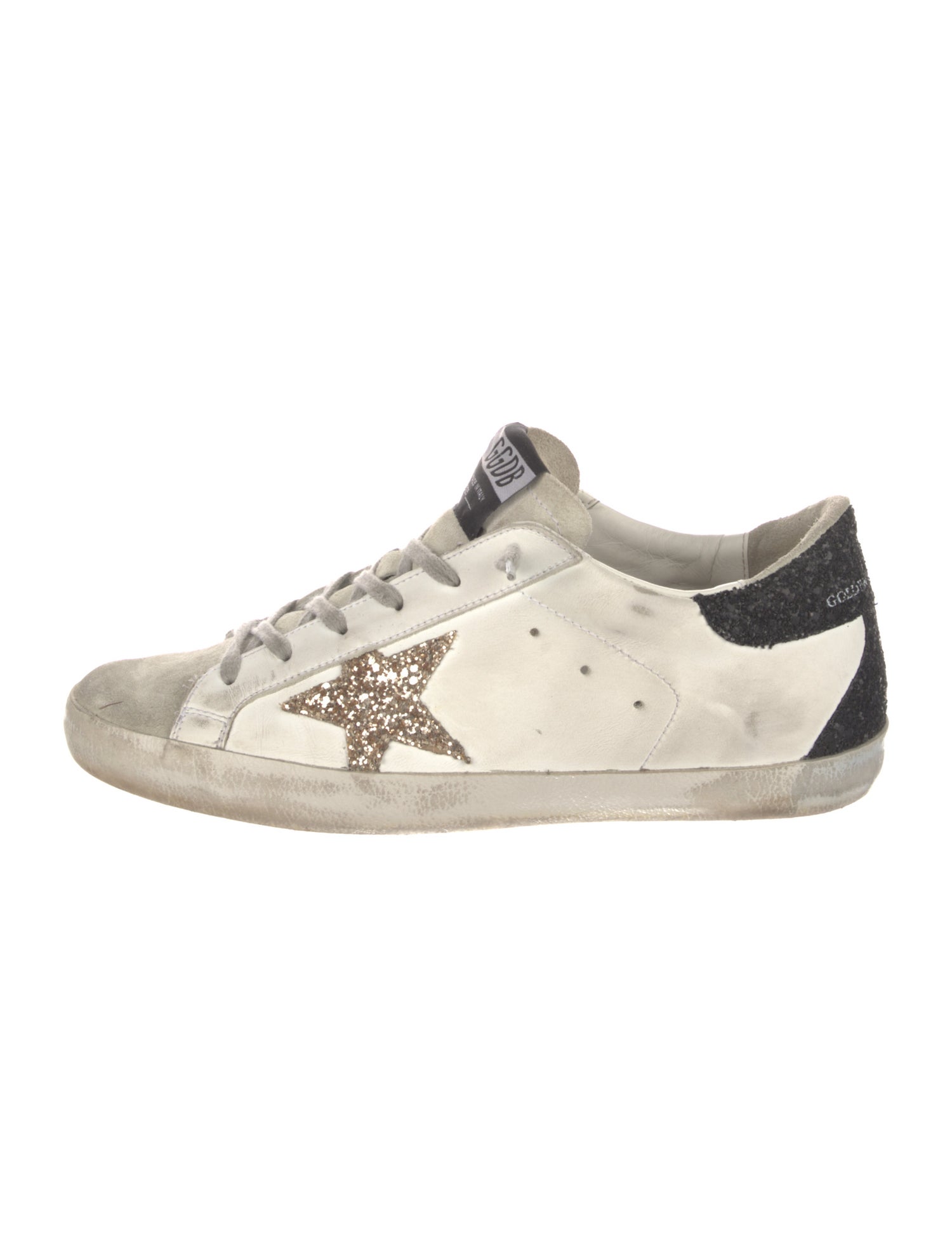 Golden Goose Leather Colorblock Pattern Sneakers