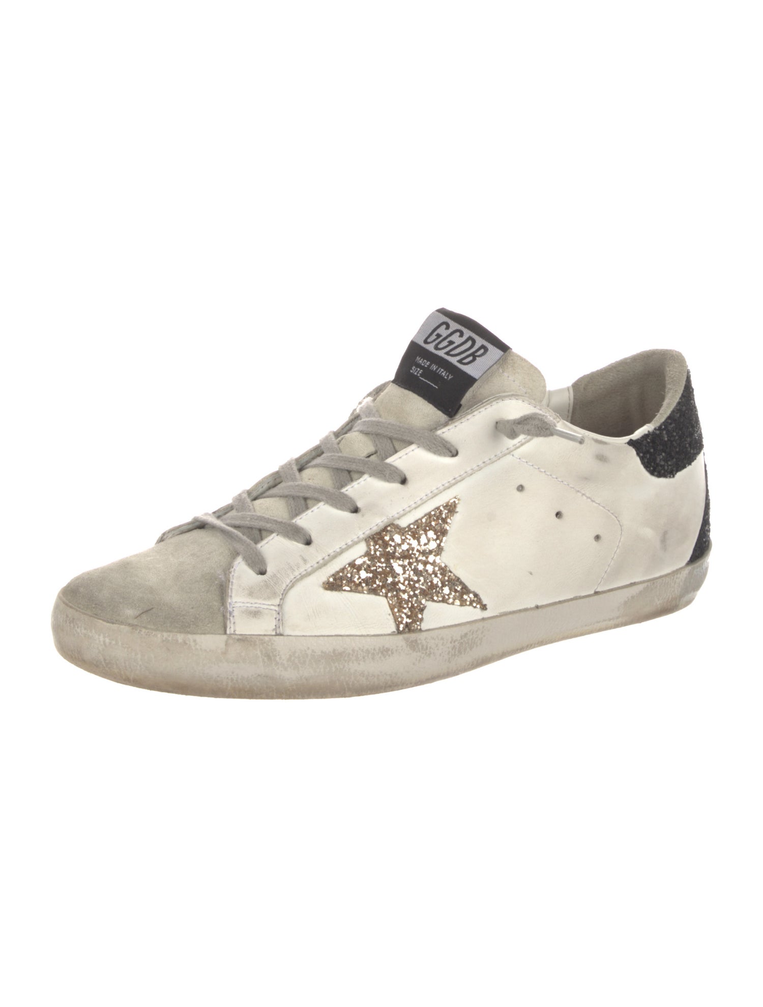 Golden Goose Leather Colorblock Pattern Sneakers