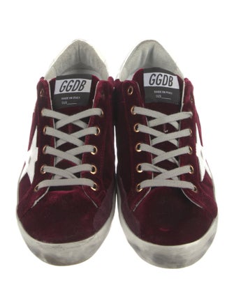 Golden Goose Velvet Graphic Print Sneakers