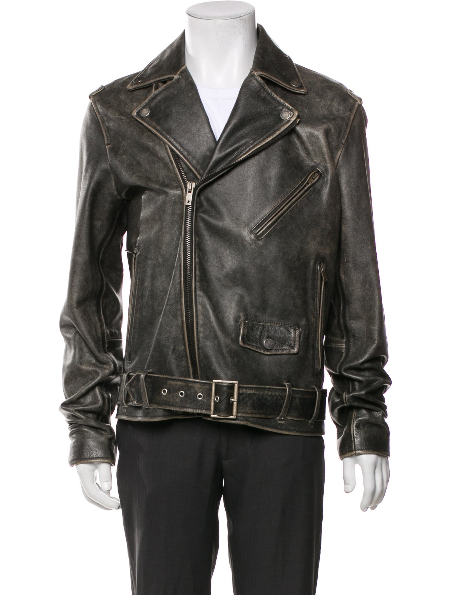 Golden Goose Leather Moto Jacket