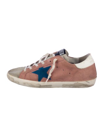 Golden Goose Suede Colorblock Pattern Sneakers