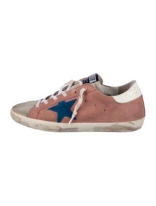 Golden Goose Suede Colorblock Pattern Sneakers