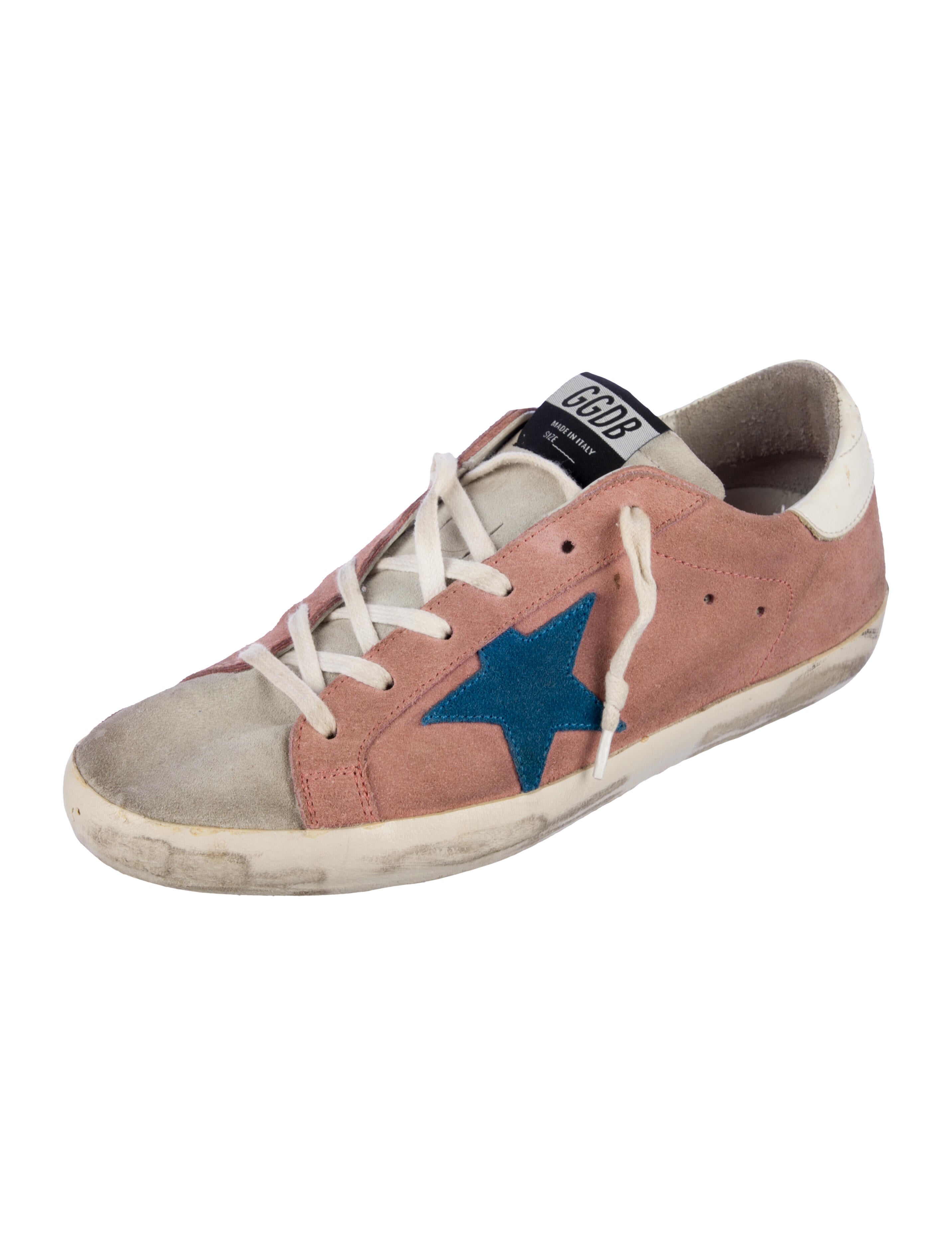 Golden Goose Suede Colorblock Pattern Sneakers