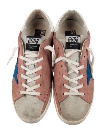 Golden Goose Suede Colorblock Pattern Sneakers